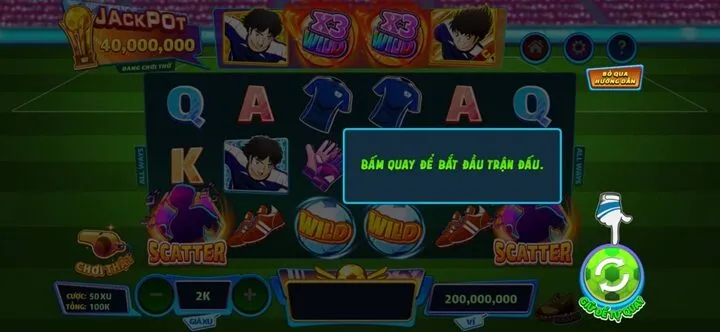 Cách bắt đầu một ván game Giấc Mơ World Cup