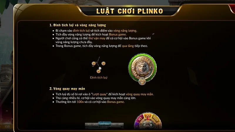 Luật chơi Plinko Go88 đơn giản