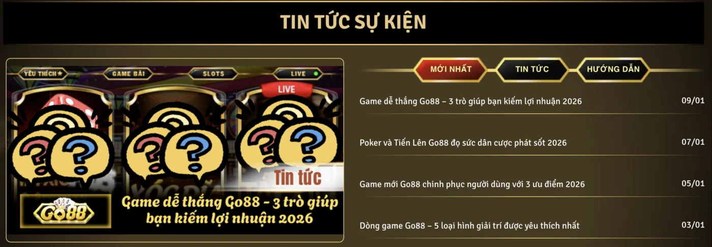 tin tức chính thức từ go88